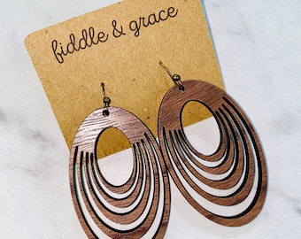 Earrings | Wood Earrings | Wooden Earrings | Wood Jewelry | Statement Earrings