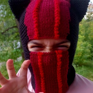 Twenty One Pilots Clancy Inspired Balaclava,Crocheted Cat Beanie for Music Lovers