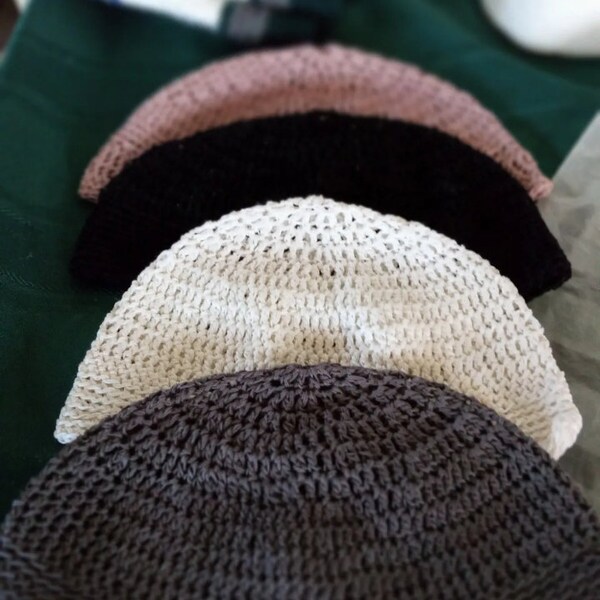 RAMADAN EID KUFFIS, set of 4 Muslim prayer hats, beanies, Rasta, tam, Slouchy hat kufi