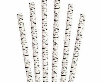 Birch Bark Paper Straws 25/pkg