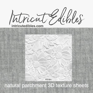 3D Parchment Texture Floral 1 6/pkg