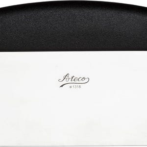 May include: A black plastic-handled stainless steel dough scraper with the text "Ateco #1318" printed on the blade.