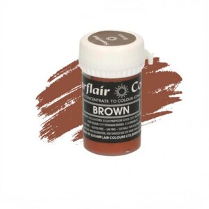 Sugarflair Pastel Concentrated Paste Colour - Brown 25g