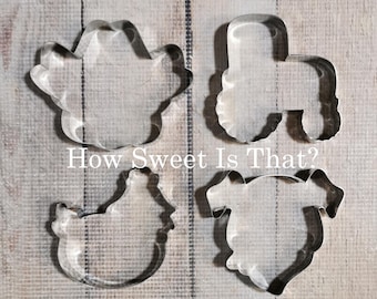 Farm Animals Cookie Cutter Set 4 pc