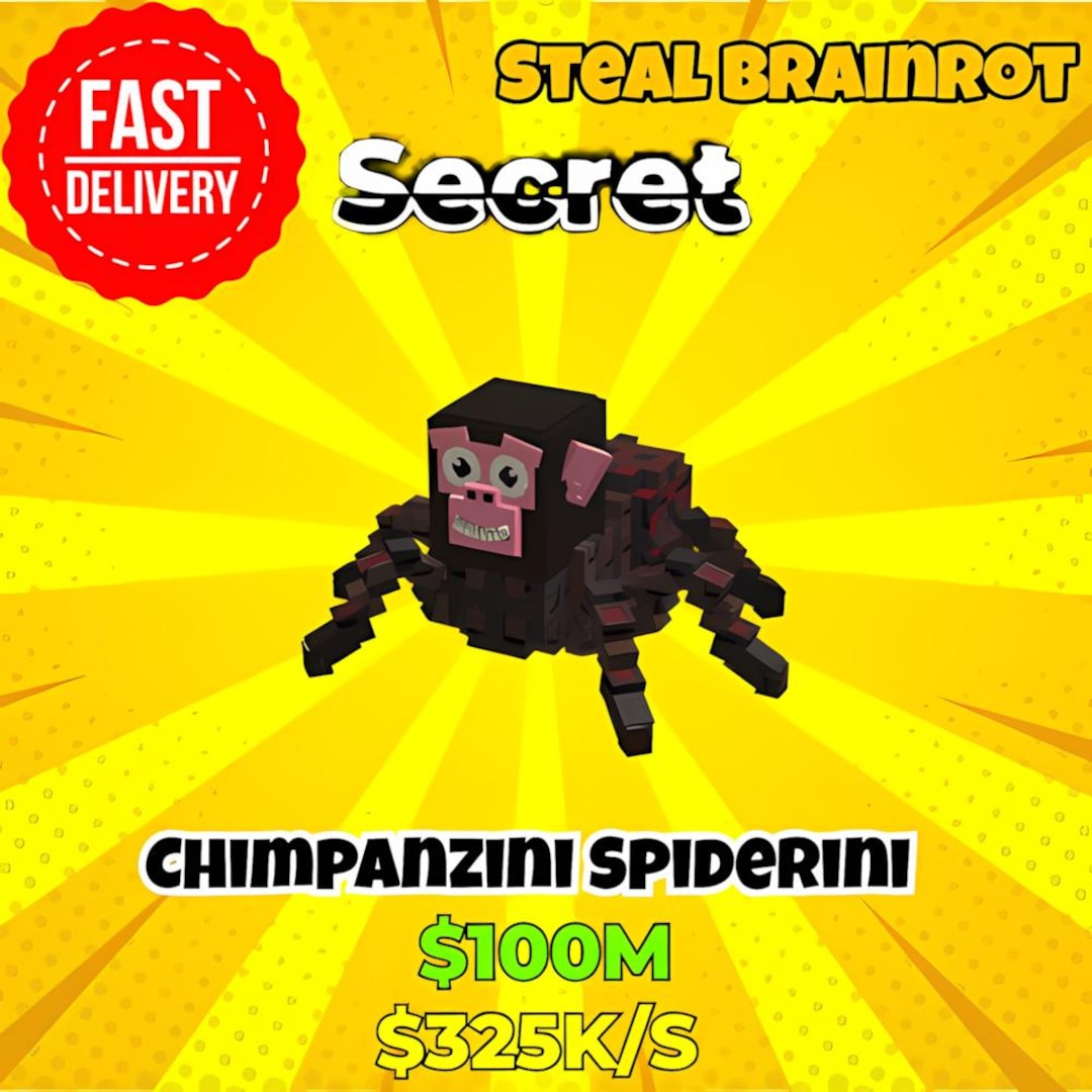 Roblox – Steal A Brainrot Rainbow Chimpanzini Spiderini (4.8M/s) – Neuf Sous Blister
