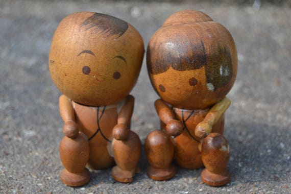 japanese wooden dolls vintage