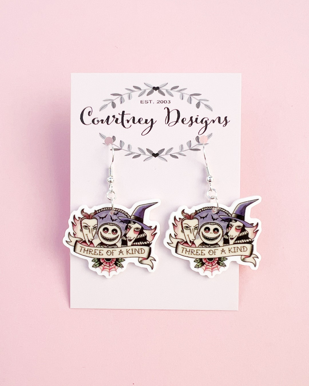 Disney Inspired Lock, Shock, & Barrel Earrings Boogies Boys Earrings