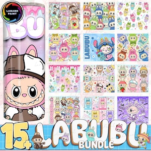 15+ Doll Cartoon Character 20oz Skinny Tumbler Wrap Png Bundle, Funny Cartoon Character Tarot Card Wrap Design  Png, Gift for Kids
