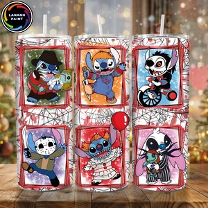 Halloween Friends Charakter 20 Unzen Straight Tumbler png, Halloween Cartoon Friends Killer 20 oz Tumble Design, Halloween Cartoon Card Png