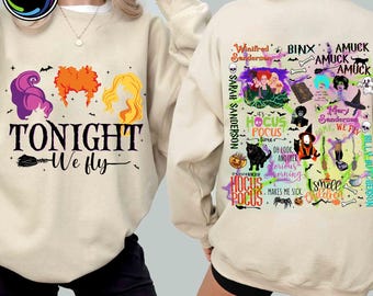 Neon Halloween Witch PNG, Retro Witch Movie Inspired Design, Two Side Shirt Graphic, Spooky Season Halloween Png, Digital Download