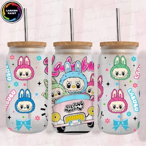 Cartoon Doll 16oz Glass Can Wrap Png, Movie Cartoon 16 oz Glass Can Png, Cute Doll 16 oz Wrap Png, Gift For Friends, Sublimation Design