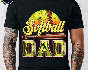 Retro Softball Dad Png, Softball Game Day Png, Softball Dad Like A Baseball Dad But With Bigger Balls Png, Gift For Dad, Father's Day Png