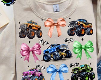 Monster Truck Are My Jam Truck Png, Checkered Coquette Mama Png, Coquette Bow Monster Truck Mama Png, Mama Bow Png, Boy Mom Png