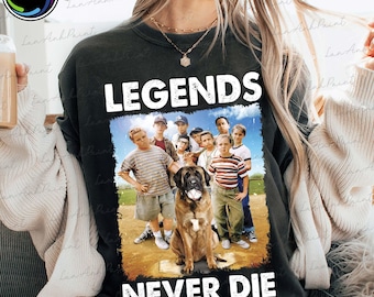 Retro 1990s Baseball Legends Never Die Png, Baseball Movie Shirt Design Png, Baseball Squad Crew Png, Baseball Team Matching Shirt Png