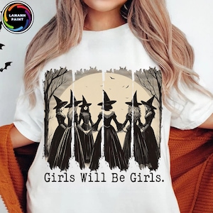 Halloween Girls Png, Witches Halloween, Girls Will Be Girls Witch Png, Funny Witch Png, Witchy Vibes Png,  Halloween Gift for Her