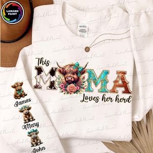 This Mama Loves Herd Png, Highland Cow Mom Design Png, Retro Mama Herd Png, Western Mama Png, Cowhide Mama Png, Mother&#39;s Day Png