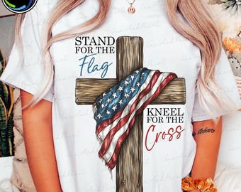 Christlicher 4. Juli Png, Glaube, Liebe, Freiheit, Kreuz der amerikanischen Flagge, USA 4. Juli Png, Unabhängigkeitstag Png, Gott segne Amerika