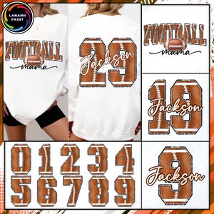 Custom Football Mama PNG, Personalized Gameday Football Png, Kids Name Football Mom Design, Football Mom Sublimation PNG, Sport Gift PNG