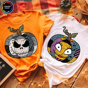 Halloween Nightmare Couple Pumpkin Png, Horror Movies Png, Halloween Floral Png, Spooky Vibes png, Horror Halloween Png, Halloween Png