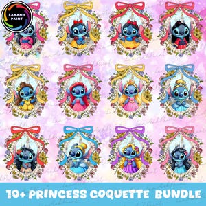 Funny Cartoon Princess Mirror Coquette Png Bundle, Movie Cartoon Princess Png, Character Blue Monster Png, Cute Blue Monster Png