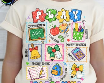 Teacher Era Puzzle PNG, Play Is Learning Design, 1st Day Of School Teacher Appreciation Graphic, Digital Download