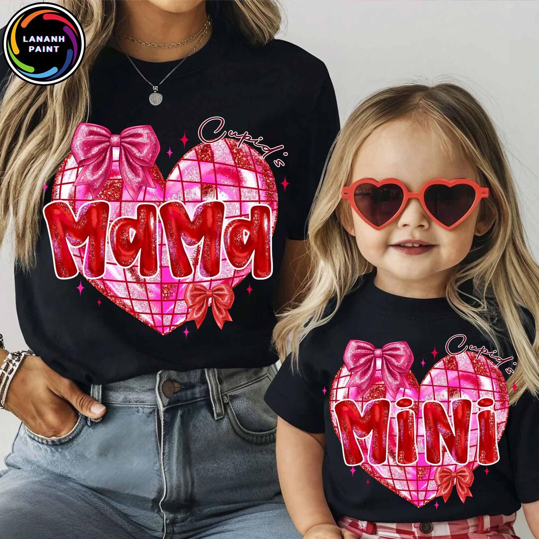 Valentine Mama Mini PNG, Matching Valentines Day Sublimation Design ...