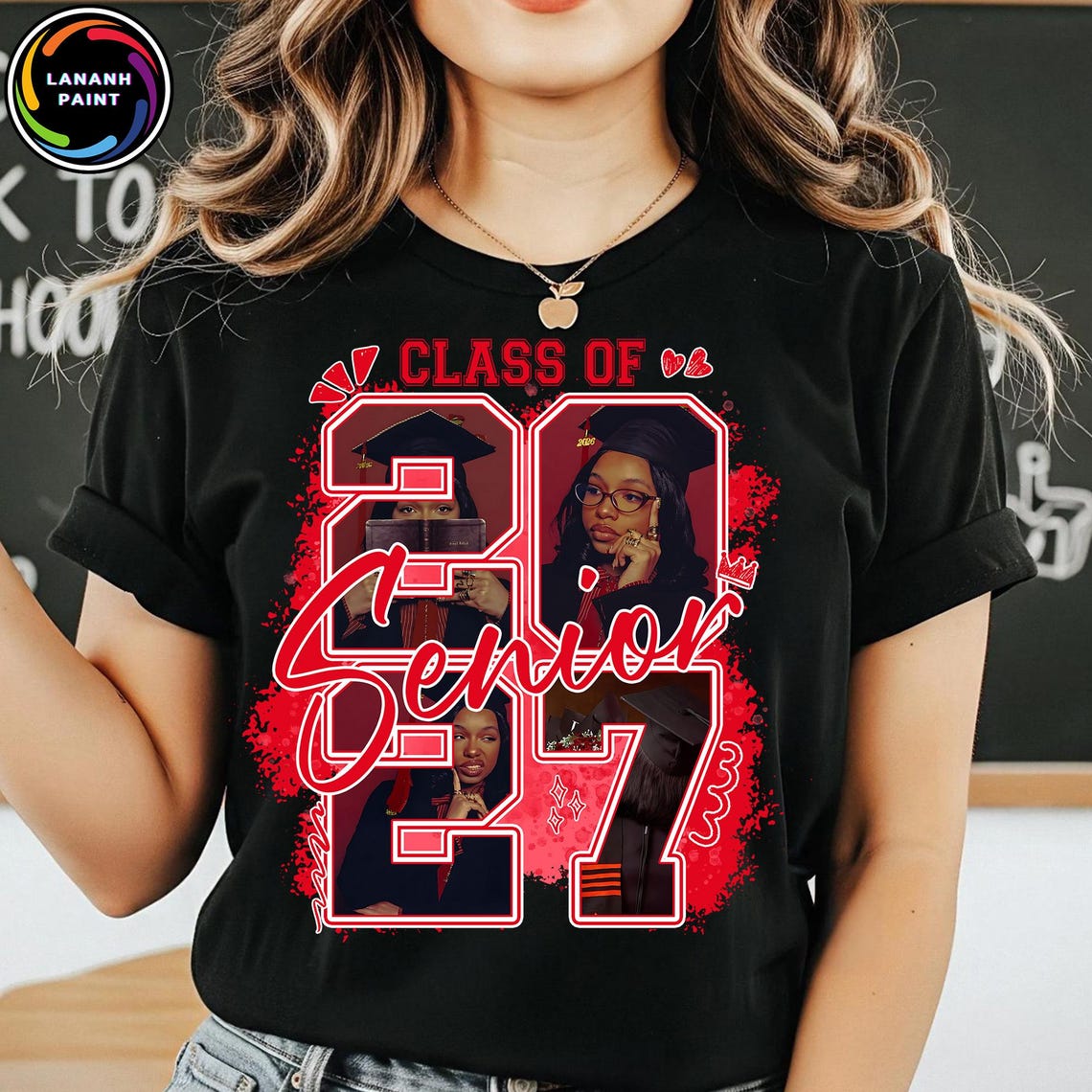 Class of 2027 Canva Bundle PNG, Editable Senior Photo Graduation Design ...