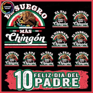 10 El Papa Mas Chingon Png Bundle, Divertido Español Papá Png, Día del Padre Png, Dia Del Padre Abuelo Png, Eres Mi Heroe Png, Regalo para papá