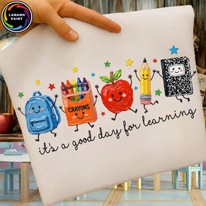 It's A Good Day For Learning PNG, Brushstroke Teacher Shirt Design, Back To School PNG, Elementary Teacher Digital Download