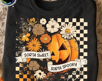 Boho bloemenpompoenen png, Sorta Sweet Sorta Spooky png, bloemen herfstpompoen png, Thanksgiving png, herfst png, herfst png, Halloween png