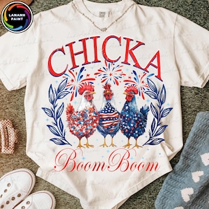 Chicka Boom Boom Png, Usa Flag Png, Funny Chicken 4th Of July Png, Patriotic Png, Freedom Png, American Farmer Png, Independence Day Png