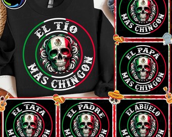 Bundle El Papa Mas Chingon PNG,  Mexican Flag Papa Mexicano Png, Papa Latino PNG, Spanish Dad Png, Dad Chicano PNG, Chingon Fathers Day Png