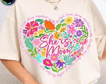 Cottagecore Mama PNG, Boho Wildfloral Mother’s Day Design, Trendy Floral Mimi Gigi Nana Shirt Sublimation Download