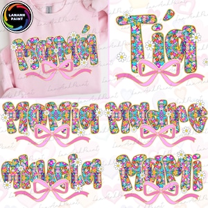 Madre Png Bundle, Latina Mom Png, Spanish Mama Png, Mama Sweatshirt, Happy Mother&#39;s Day, Floral Madre Png, Bright Preppy Png, Gift For Mom