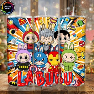 Superhero Skinny Tumbler 20oz Wrap Designs, Super Doll Tumbler 20Oz  Wrap, Doll Cartoon 20oz Skinny Tumbler Design, Digital Download