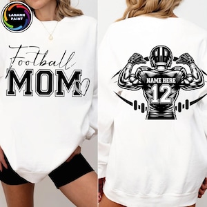 Personalized Football Team Png, Custom Name and Number Png, Retro Sports Football Mom Png, Game Day Shirt Design, Gift For Player Png