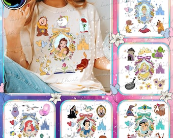 Coquette Bows Princess Png Bundle, Magical Mirror Bow Png, Family Vacation Png, Magical Castle Png, Pink Coquette Bow Png, Princess Cartoon