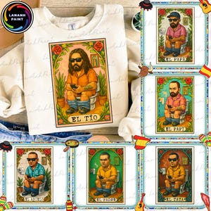Papá español (PNG), papá haciendo caca (PNG), papá divertido (PNG), papá latino (PNG), papá chicano (PNG), día del padre chingón (PNG)
