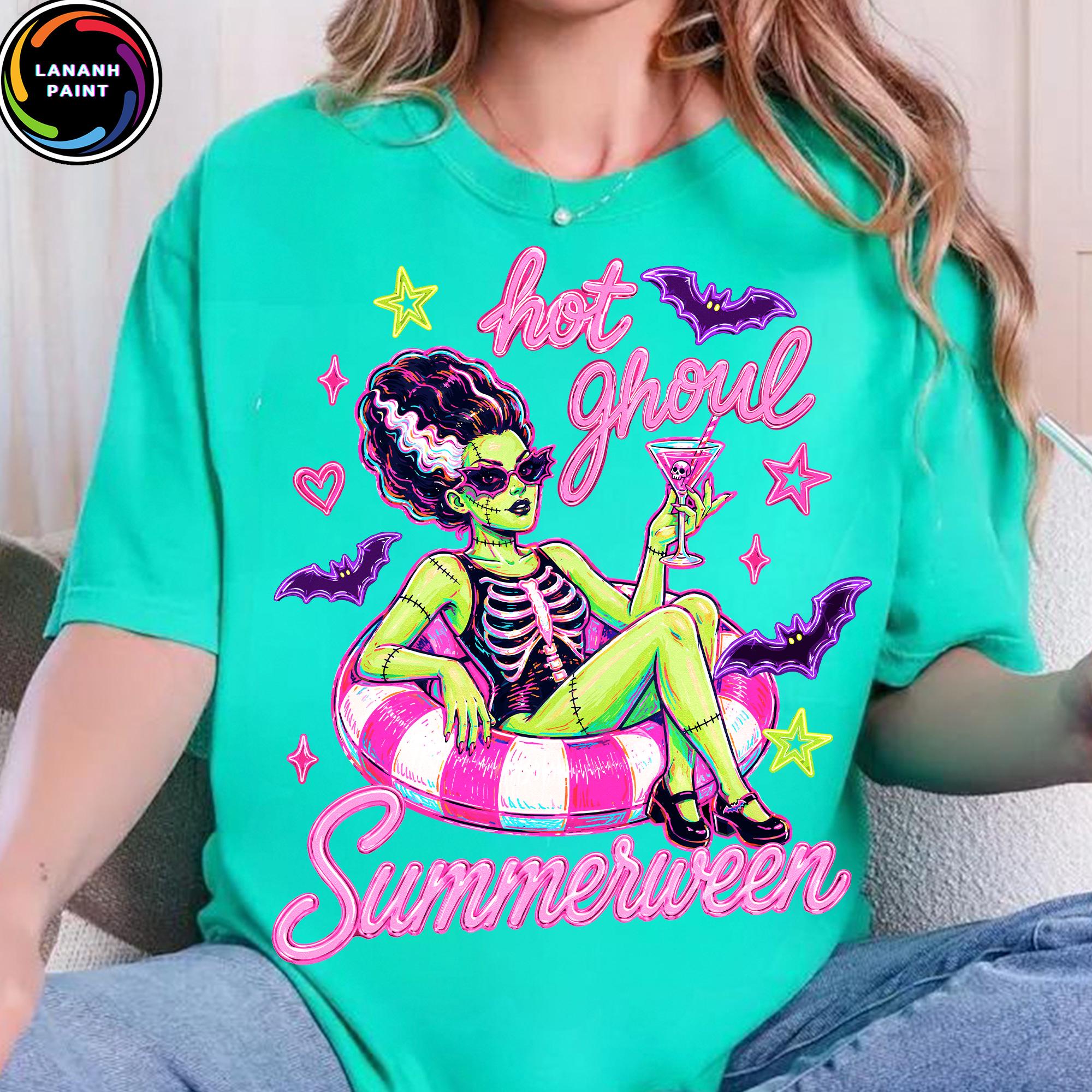 Summer Goth Summerween PNG, Hot Ghoul Summer Design, Halloween Pool ...