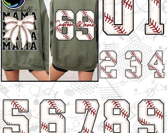 Personalized Baseball Mama Png, Coquette Baseball Png, Baseball Mama Png, Gameday Baseball Png, Custom Baseball Png, Baseball Number