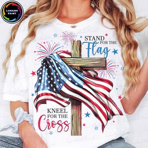 God Bless America, American Flag Cross Png, Christian 4th Of July Png, Faith Love Freedom, Independence Day Png, USA Fourth Of July Png