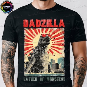 Funny Monster Dad Png, Retro Dadzilla Father Of The Monster Png, Father's Day Gift, Birthday Gift For Daddy, Trendy Husband Gift Png