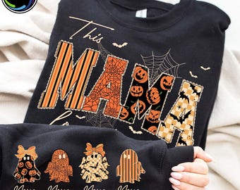 Mama Loves Her Boos Halloween PNG, Cute Spooky Ghost Design, Halloween Lace PNG, Boujee Ghost Sublimation, Trendy Digital File