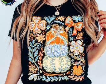 Preppy Grandmillennial Coquette Png, Fall Pumpkin Png, Trendy Fall Bow Png, Grand Png, Brushstroke Halloween Png, Autumn Sublimation