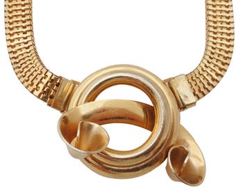 Pendentif 3 éléments Articulés Années 70 – Couleur Framboise – Métal Argenté – Occasion