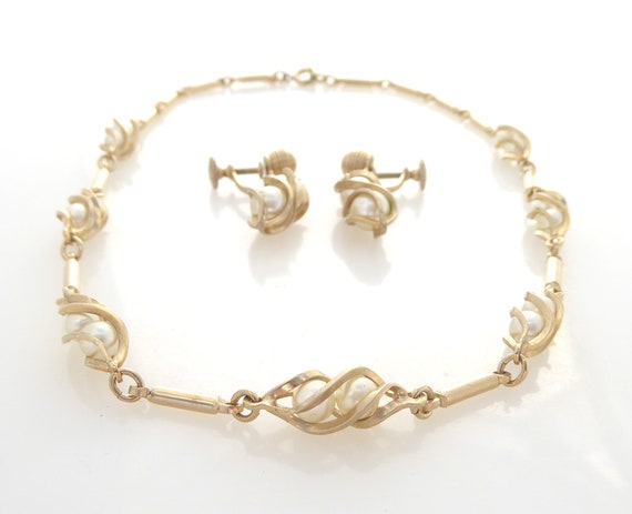 1950s Vintage Sarah Coventry gold spiral link and… - image 3