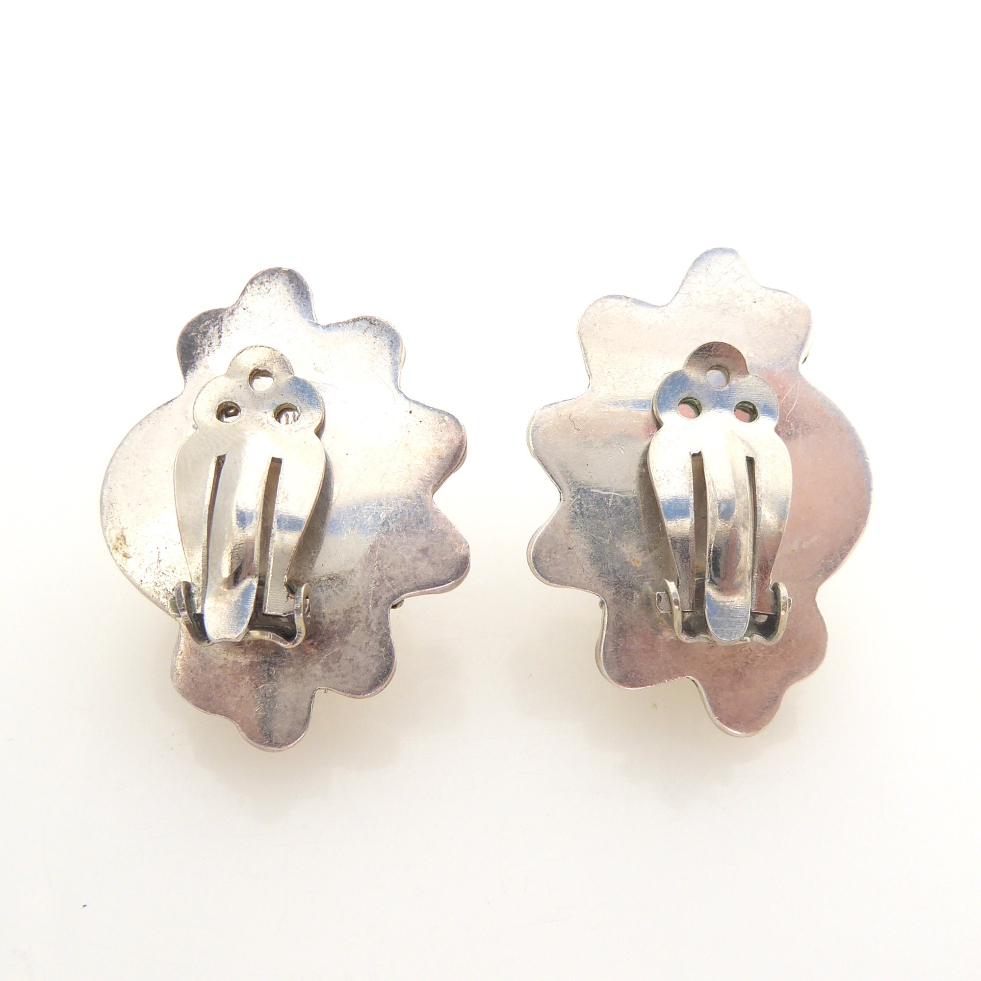 Boucles d'oreilles à clip vintage en perles d'or mat etruscan huge designer runw Boucles d'oreilles à clip vintage en perles d'or mat etruscan huge designer runw
