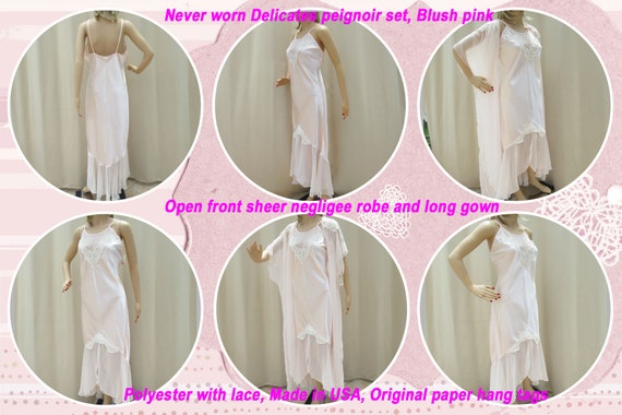 40 inch bust robe & nightgown set, Never worn Del… - image 7