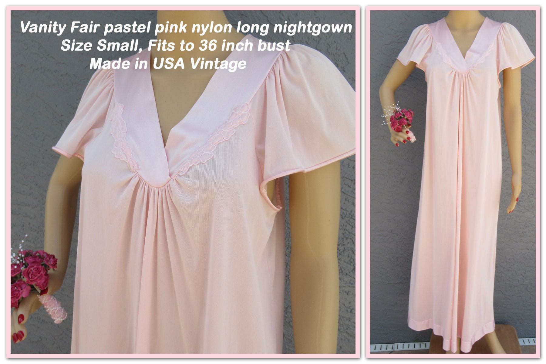 Vanity fair long sleeve nightgowns hot sale