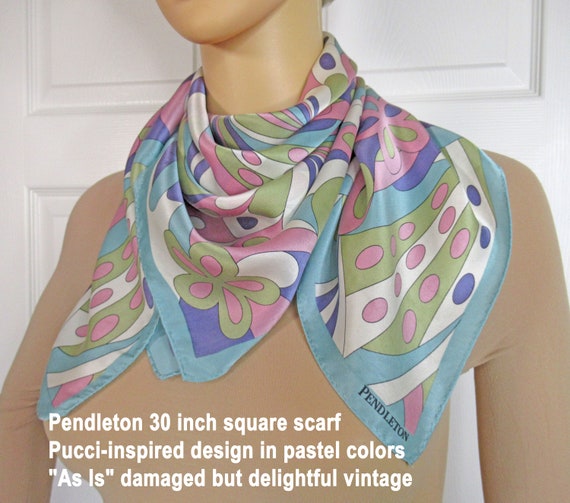 Pendleton 30 inch square scarf, Pucci-inspired de… - image 8